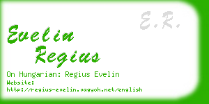 evelin regius business card